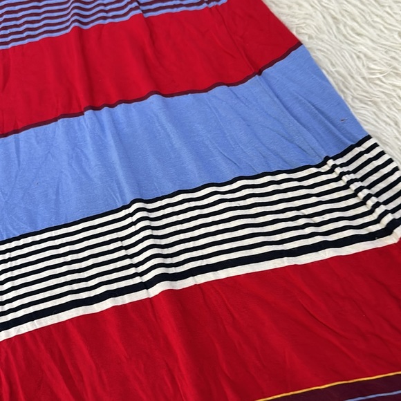 Loft red blue striped t shirt summer dress size xl - Picture 4 of 5